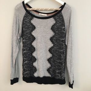 Long Sleeve Gray Jolt Top